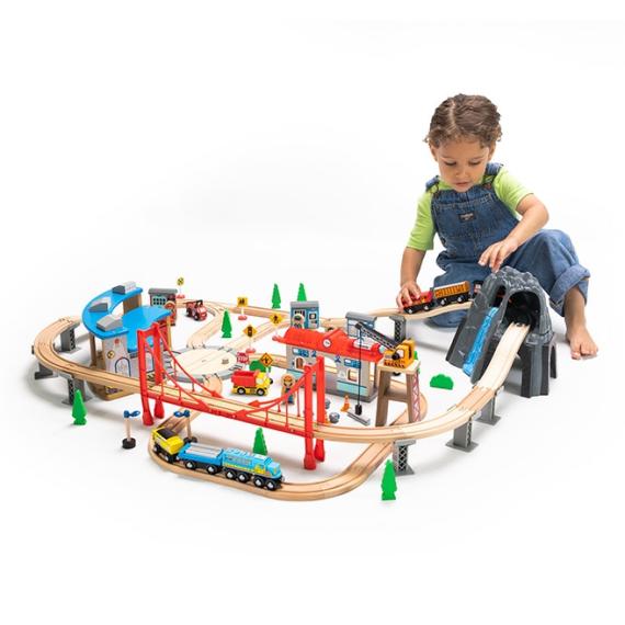 Imaginative Play |  100Pc Mountain Train Set