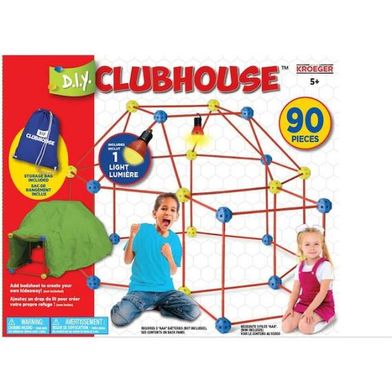 Maker & Diy Kits |  D.I.Y. Clubhouse With Light & Storage Bag – 90 Pc