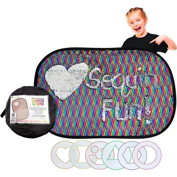 Mind & Body |  Giant Rainbow Sequins Toy With Shape Stencils