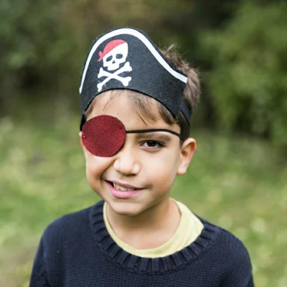 Party Favors & Party Fun |  Pirate Hat Headband With Eye Patch