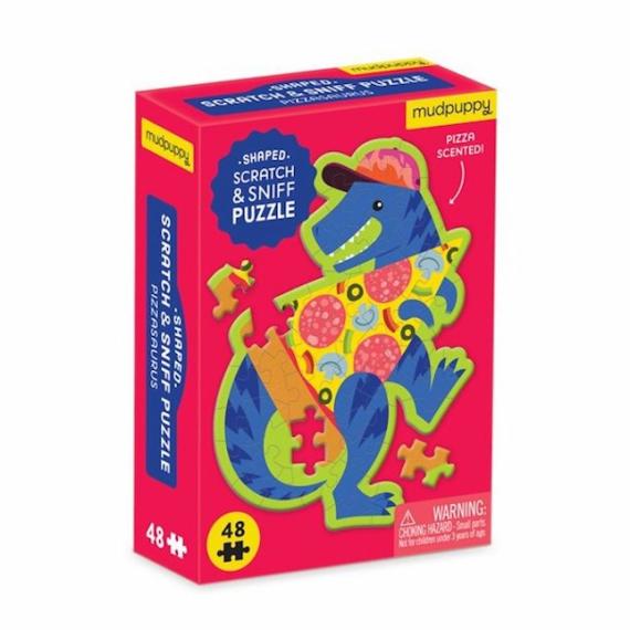 Party Favors & Party Fun |  Pizzasaurus 48 Piece Mini Scratch & Sniff Puzzle