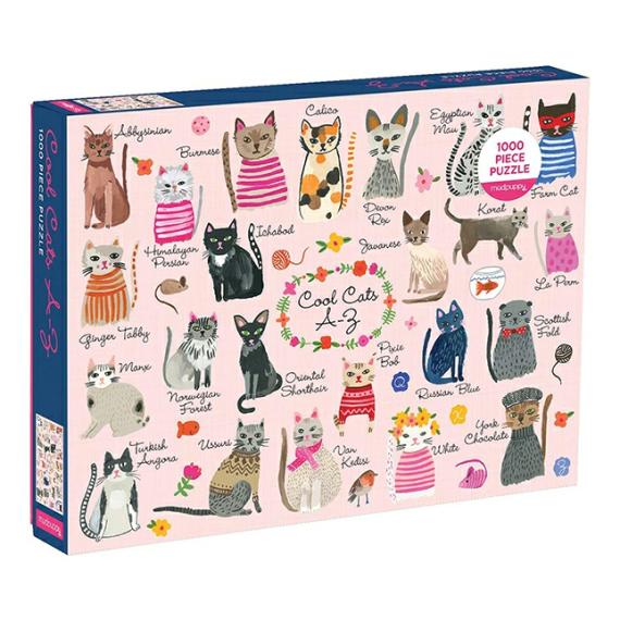 Puzzles |  1000 Piece Family Puzzle – Cool Cats A-Z